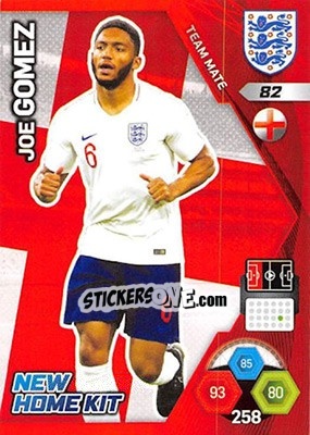Sticker Joe Gomez - England 2018. Adrenalyn XL n. 82 - Panini