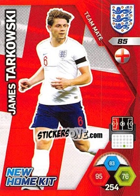 Figurina James Tarkowski - England 2018. Adrenalyn XL - Panini