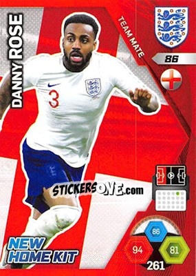 Sticker Danny Rose - England 2018. Adrenalyn XL n. 86 - Panini