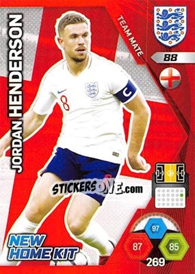 Sticker Jordan Henderson - England 2018. Adrenalyn XL n. 88 - Panini