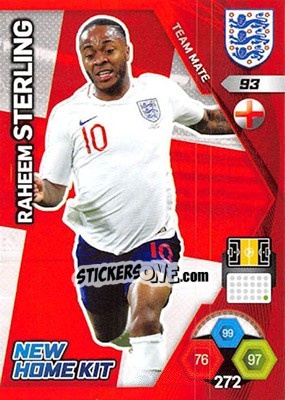 Sticker Raheem Sterling - England 2018. Adrenalyn XL n. 93 - Panini