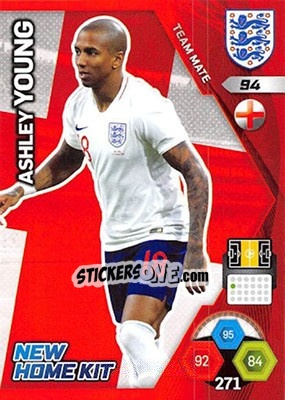 Sticker Ashley Young - England 2018. Adrenalyn XL n. 94 - Panini