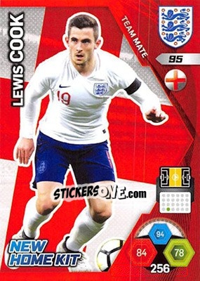 Cromo Lewis Cook - England 2018. Adrenalyn XL - Panini