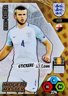 Sticker Eric Dier - England 2018. Adrenalyn XL n. 105 - Panini
