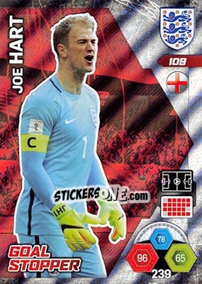 Sticker Joe Hart - England 2018. Adrenalyn XL n. 109 - Panini