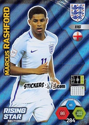 Sticker Marcus Rashford - England 2018. Adrenalyn XL n. 116 - Panini