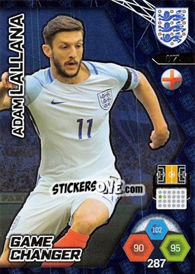 Sticker Adam Lallana - England 2018. Adrenalyn XL n. 117 - Panini