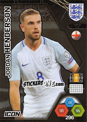 Sticker Jordan Henderson - England 2018. Adrenalyn XL n. 123 - Panini