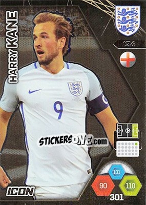 Sticker Harry Kane - England 2018. Adrenalyn XL n. 124 - Panini