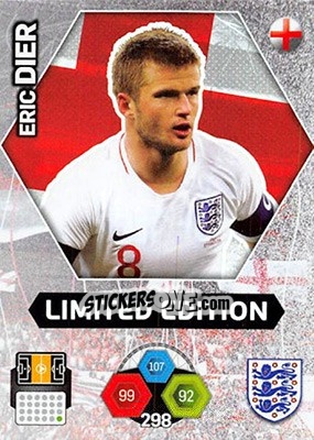 Sticker Eric Dier - England 2018. Adrenalyn XL n. LE-ED - Panini