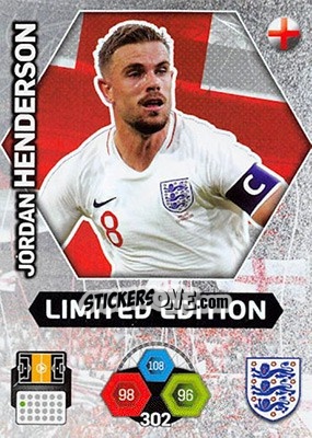 Cromo Jordan Henderson - England 2018. Adrenalyn XL - Panini