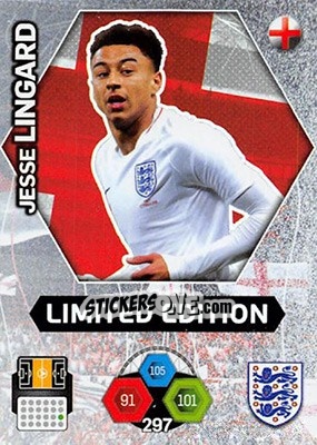 Sticker Jesse Lingard - England 2018. Adrenalyn XL - Panini