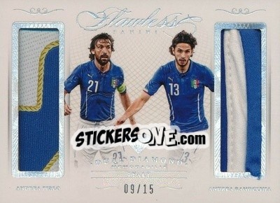 Sticker Andrea Pirlo / Andrea Ranocchia - Flawless Soccer 2016 n. DD-PR - Panini