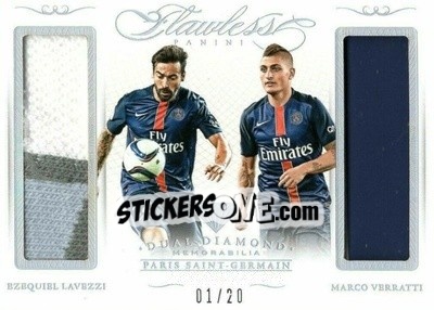 Sticker Marco Verratti / Ezequiel Lavezzi - Flawless Soccer 2016 n. DD-VL - Panini
