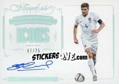 Sticker Steven Gerrard - Flawless Soccer 2016 n. II-SG - Panini
