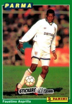Sticker Faustino Asprilla - Calcio Cards 1994-1995 n. 94 - Panini