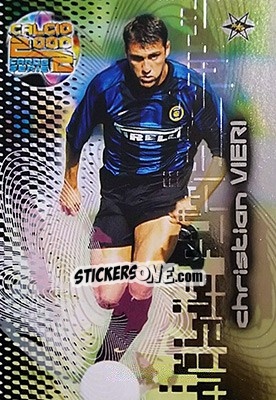 Sticker Christian Vieri - Calcio Cards 1999-2000. Serie 2 n. 72 - Panini