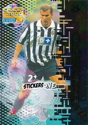 Sticker Zinedine Zidane - Calcio Cards 1999-2000. Serie 2 n. 75 - Panini