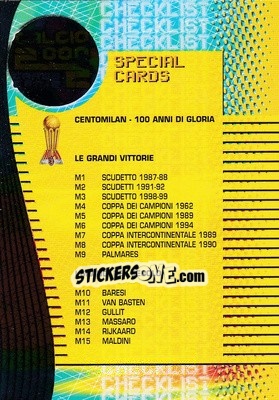 Sticker Checklist - Calcio Cards 1999-2000. Serie 2 n. C2 - Panini