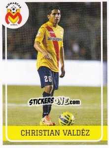 Figurina Christian Valdez - Liga BBVA Bancomer Clausura 2015 - Panini