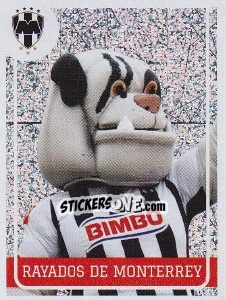 Sticker Rayados de Monterrey - Mascot - Liga BBVA Bancomer Clausura 2015 - Panini