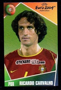 Sticker Ricardo Carvalho - UEFA Euro Portugal 2004. Pocket Collection n. 8 - Panini