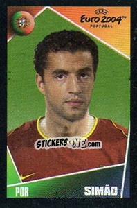 Sticker Simão - UEFA Euro Portugal 2004. Pocket Collection - Panini