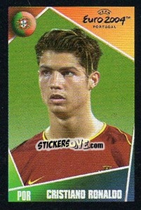 Sticker Cristiano Ronaldo - UEFA Euro Portugal 2004. Pocket Collection - Panini