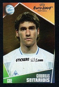 Sticker Giourkas Seitaridis - UEFA Euro Portugal 2004. Pocket Collection n. 24 - Panini