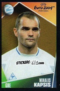 Sticker Michalis Kapsis - UEFA Euro Portugal 2004. Pocket Collection - Panini