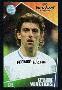 Sticker Stylianos Venetidis - UEFA Euro Portugal 2004. Pocket Collection - Panini