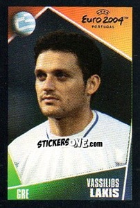 Sticker Vassilios Lakis - UEFA Euro Portugal 2004. Pocket Collection - Panini