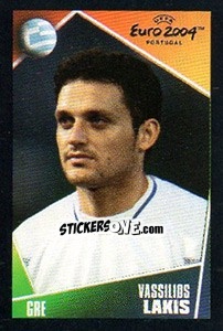 Sticker Vassilios Lakis - UEFA Euro Portugal 2004. Pocket Collection n. 28 - Panini