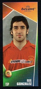 Sticker Raul Gonzalez - UEFA Euro Portugal 2004. Pocket Collection - Panini