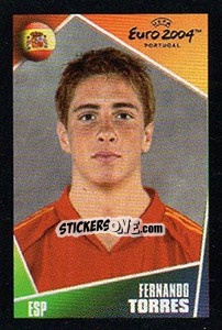 Sticker Fernando Torres - UEFA Euro Portugal 2004. Pocket Collection - Panini