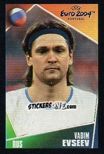 Sticker Vadim Evseev - UEFA Euro Portugal 2004. Pocket Collection - Panini