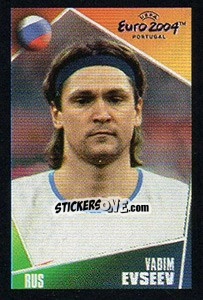 Cromo Vadim Evseev - UEFA Euro Portugal 2004. Pocket Collection - Panini