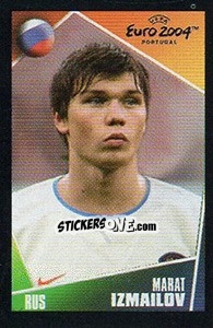 Cromo Marat Izmailov - UEFA Euro Portugal 2004. Pocket Collection - Panini