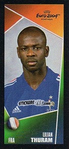 Sticker Lilian Thuram - UEFA Euro Portugal 2004. Pocket Collection - Panini