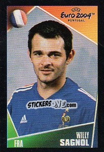 Sticker Willy Sagnol - UEFA Euro Portugal 2004. Pocket Collection - Panini