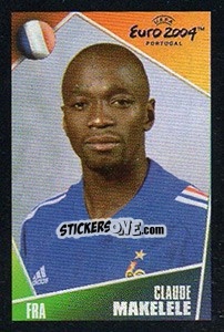 Sticker Claude Makelele - UEFA Euro Portugal 2004. Pocket Collection - Panini