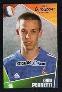 Sticker Benoit Pedretti - UEFA Euro Portugal 2004. Pocket Collection n. 77 - Panini