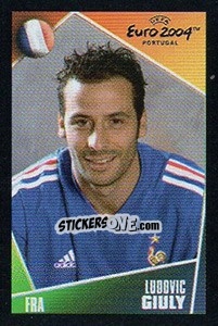 Figurina Ludovic Giuly - UEFA Euro Portugal 2004. Pocket Collection - Panini