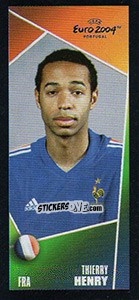Figurina Thierry Henry - UEFA Euro Portugal 2004. Pocket Collection - Panini