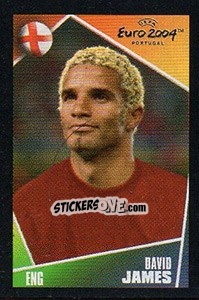 Sticker David James - UEFA Euro Portugal 2004. Pocket Collection n. 86 - Panini