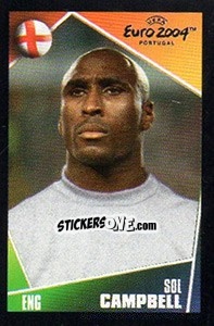 Sticker Sol Campbell - UEFA Euro Portugal 2004. Pocket Collection - Panini