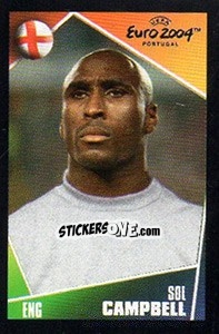 Cromo Sol Campbell - UEFA Euro Portugal 2004. Pocket Collection - Panini