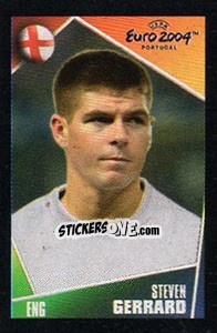 Sticker Steven Gerrard - UEFA Euro Portugal 2004. Pocket Collection - Panini