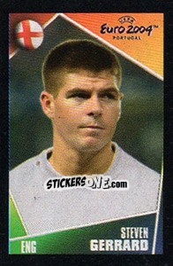 Sticker Steven Gerrard - UEFA Euro Portugal 2004. Pocket Collection n. 92 - Panini