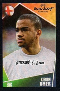 Sticker Kieron Dyer - UEFA Euro Portugal 2004. Pocket Collection n. 95 - Panini
